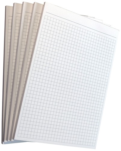Block kariert grau notizblock - block,