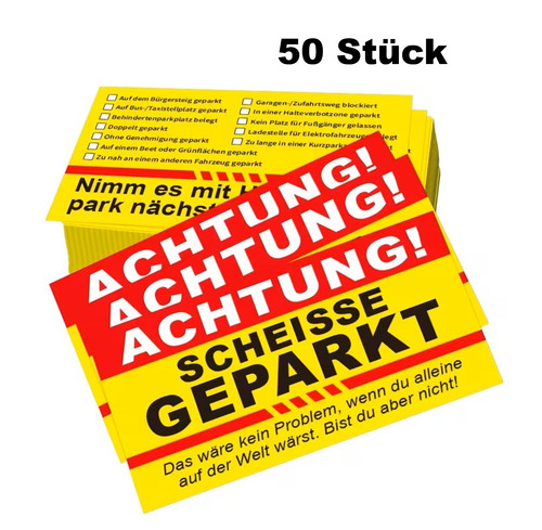 50x falschparker karten - 50x,