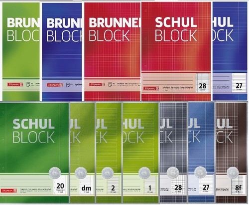 Brunnen schulblock - brunnen, a4