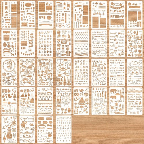 Tagebuch schablonen set - tagebuch, 36