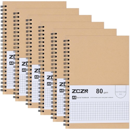 Notizbuch kariert spiral 6 - a5,