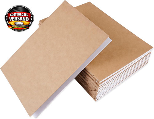 Kraftpapier notizbuch set - kraftpapier, a6