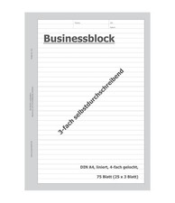 Linien-Durchschreibeblock