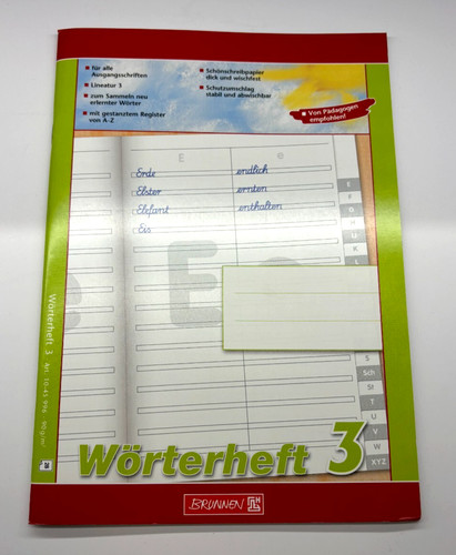 Brunnen wörterheft 3 din - nr.,