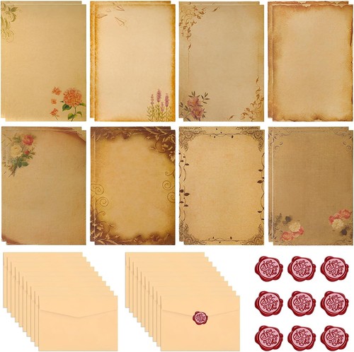 Vintage briefpapier schreibset - vintage,