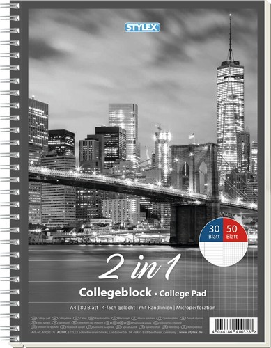 Collegeblock duo kariert - collegeblock,