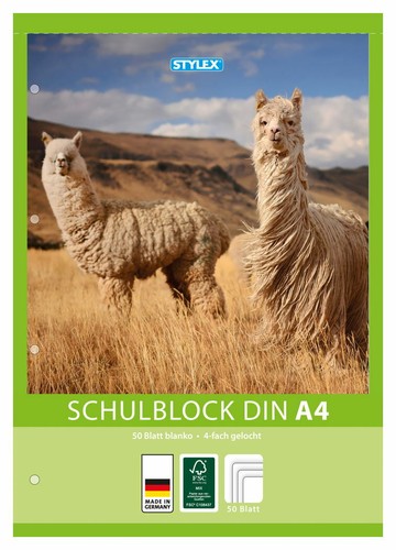 Schulblock blanko din - din, a4